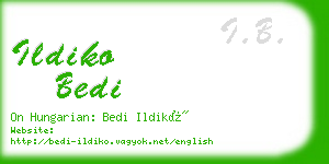 ildiko bedi business card